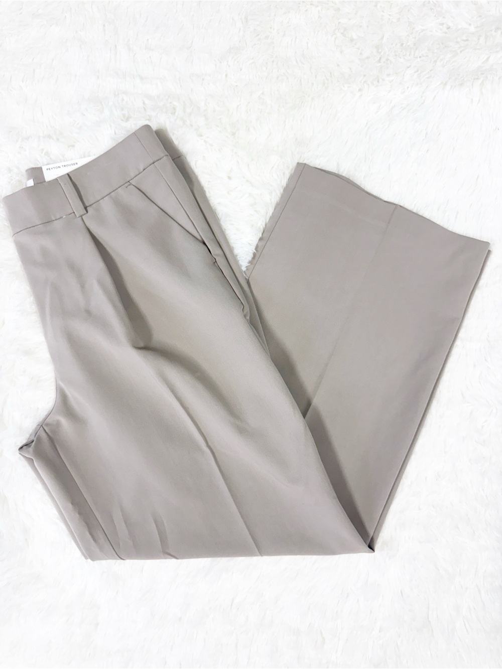 LOFT Peyton High Rise Wide Leg Trousers Pants Taupe Size 10 NWT - Picture 7 of 7